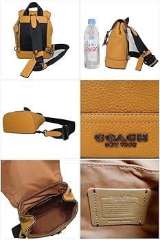 54 COACH コーチ　レザー　ボディーバッグ COACH//ブラックレザー//ボディバッグ